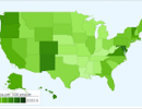 Map of LEED certified buildings by certification Map of LEED certified buildings